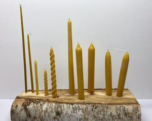 Thin Hand Dipped Beeswax Tapers Each - Pioneer Spirit