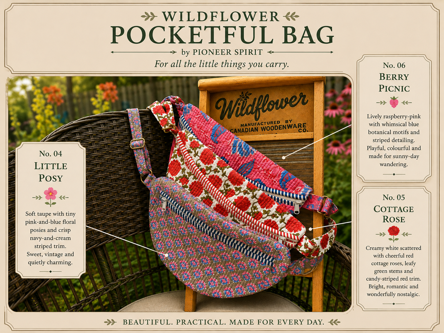 Wildflower Pocketful Bag
