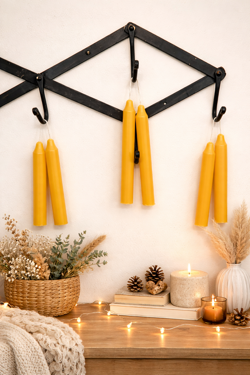8" Colonial Beeswax Taper Wholesale only Box of 20 pairs