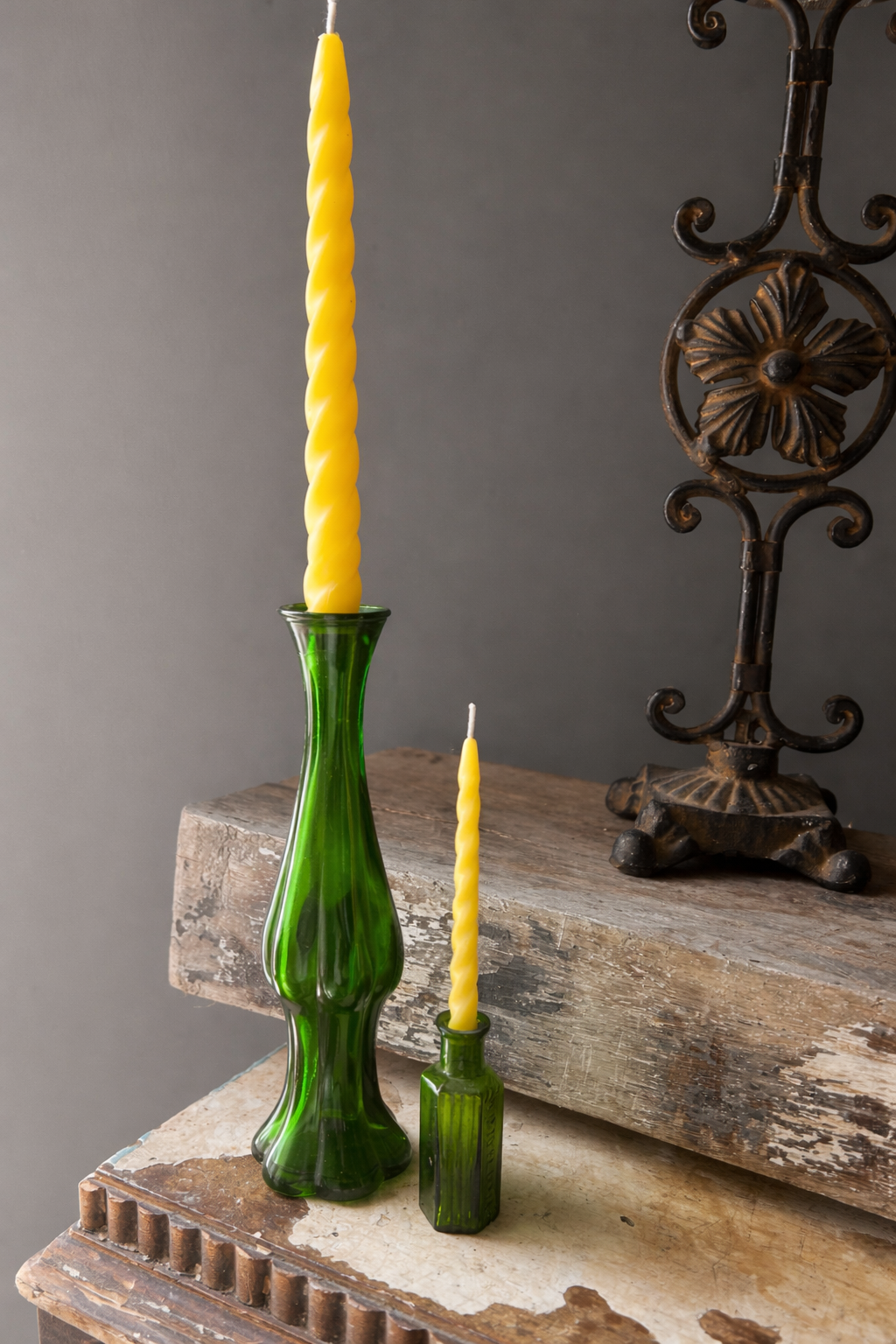 7" Spiral Tapers Beeswax Candles // 4" Birthday Candles