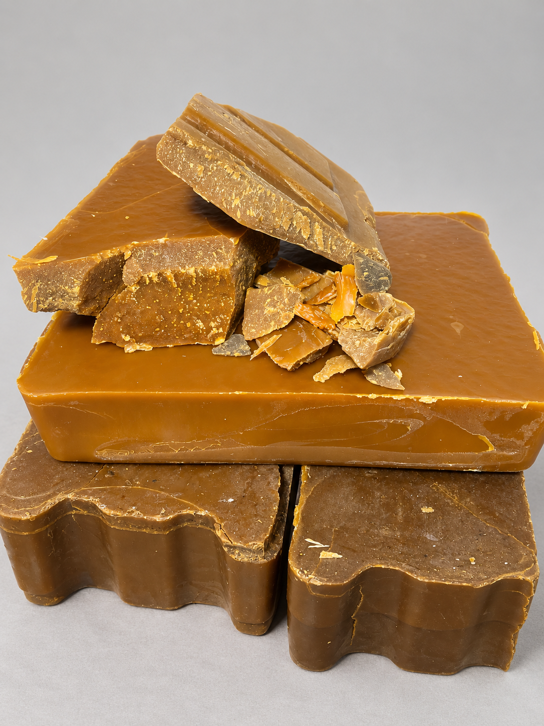 Natural dark Canadian industrial beeswax sold by the pound
