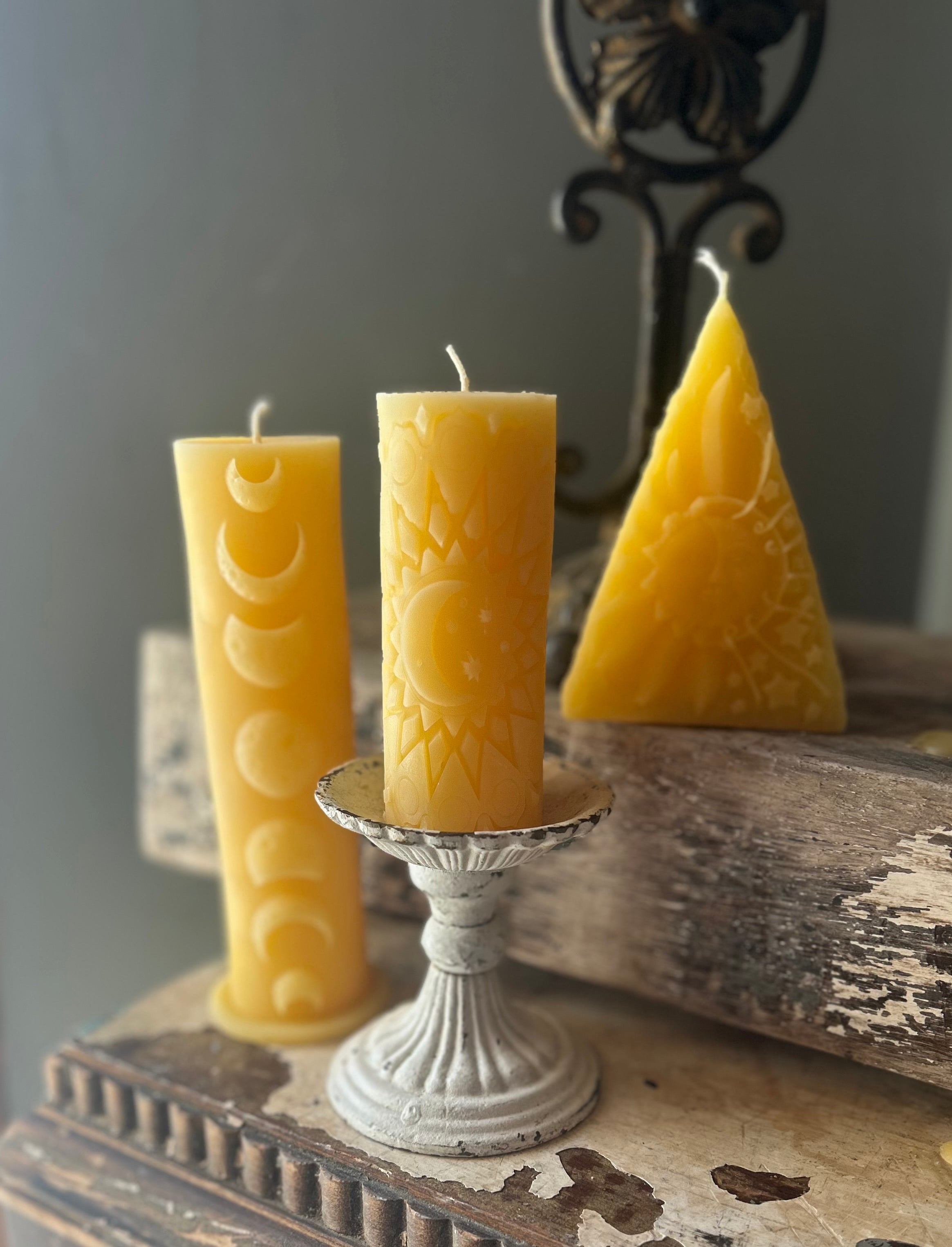 Celestial Beeswax Candle Set