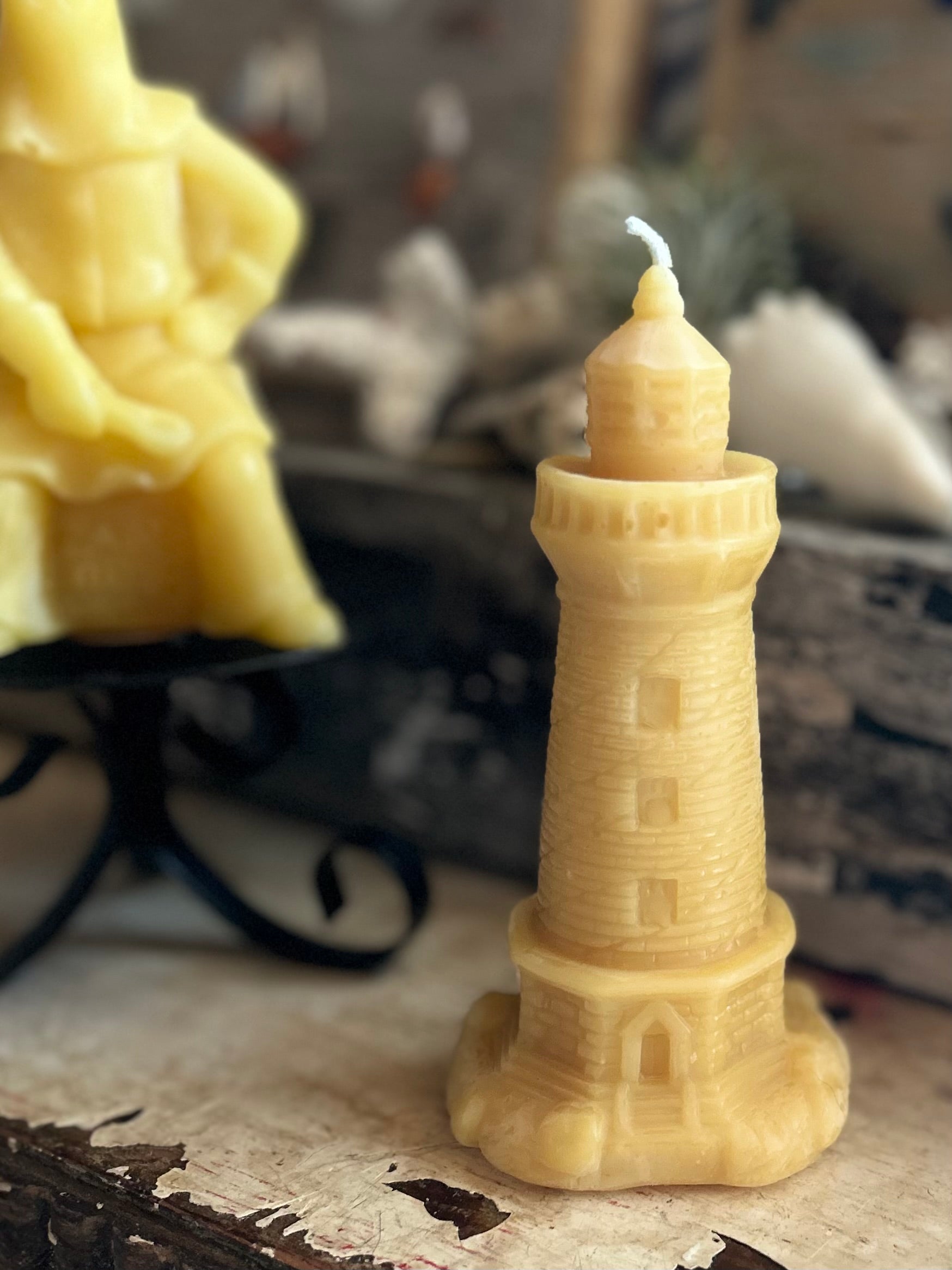 Lighthouse Beeswax Candle