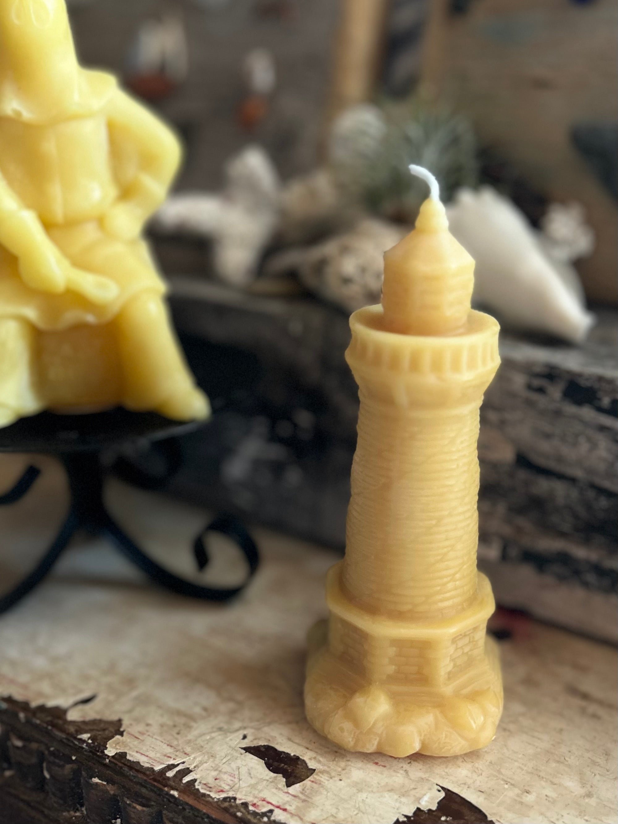 Lighthouse Beeswax Candle