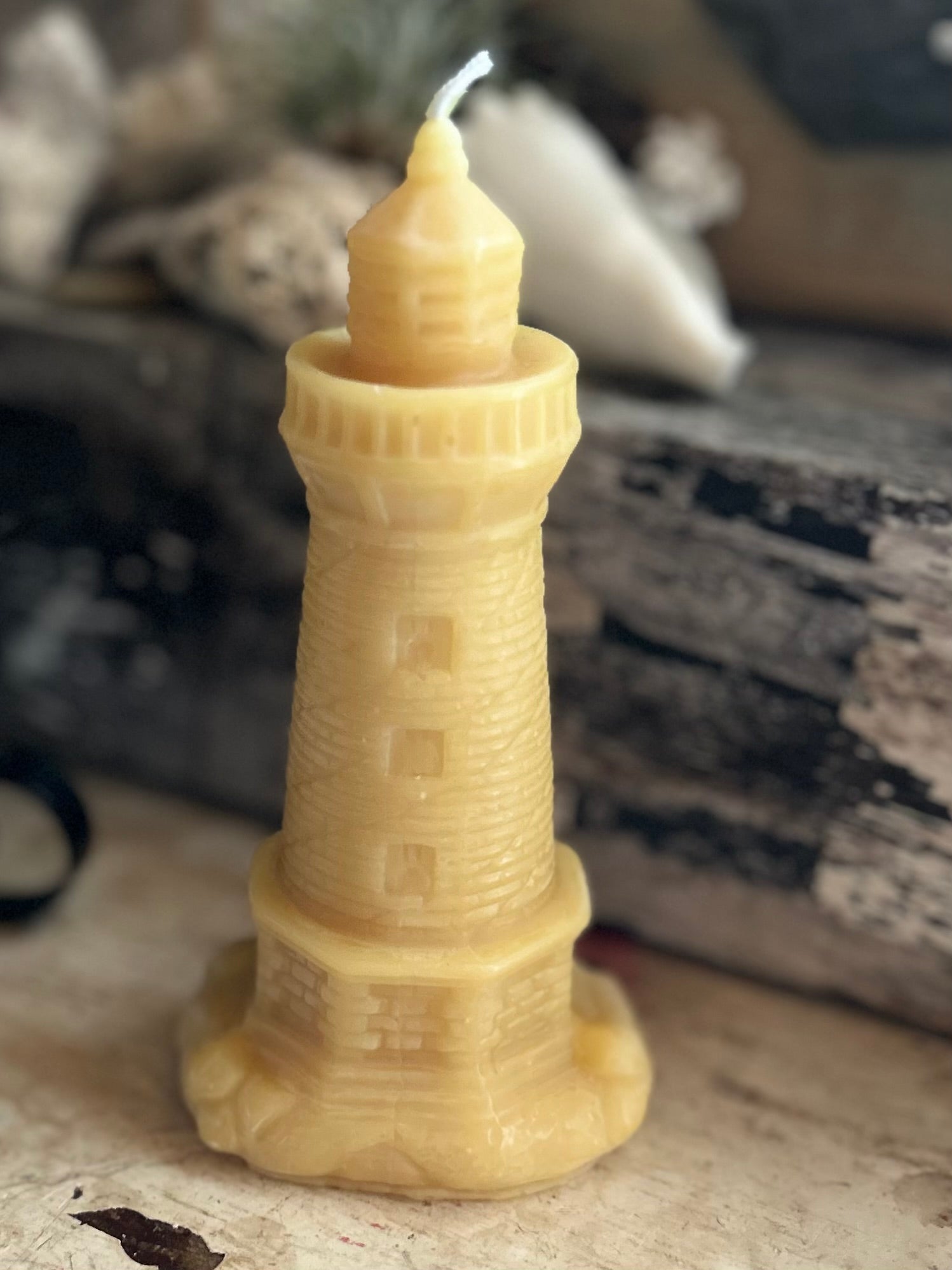 Lighthouse Beeswax Candle