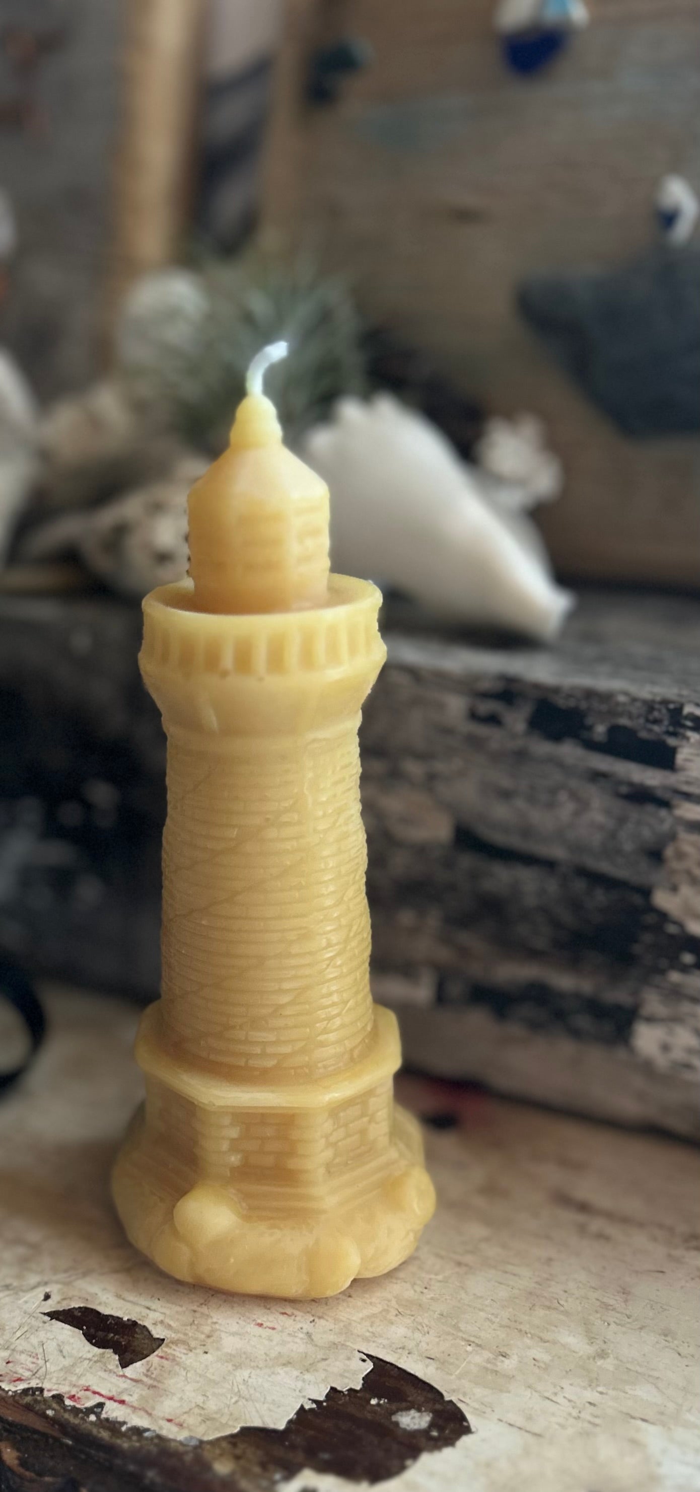 Lighthouse Beeswax Candle