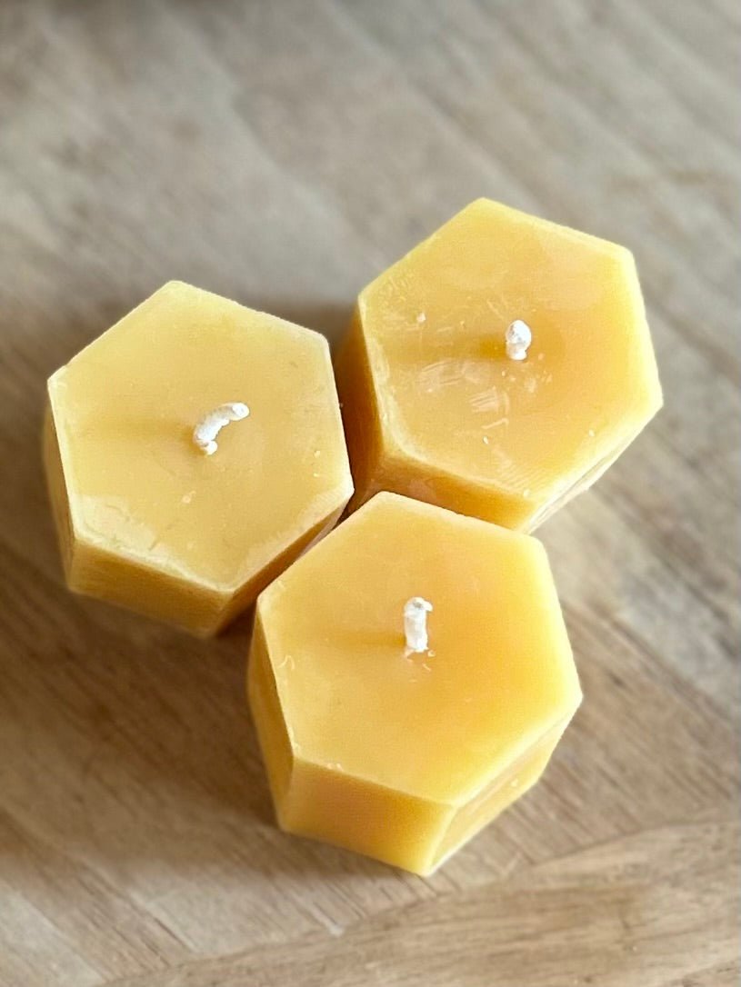 3 Hexagon votives - Pioneer Spirit