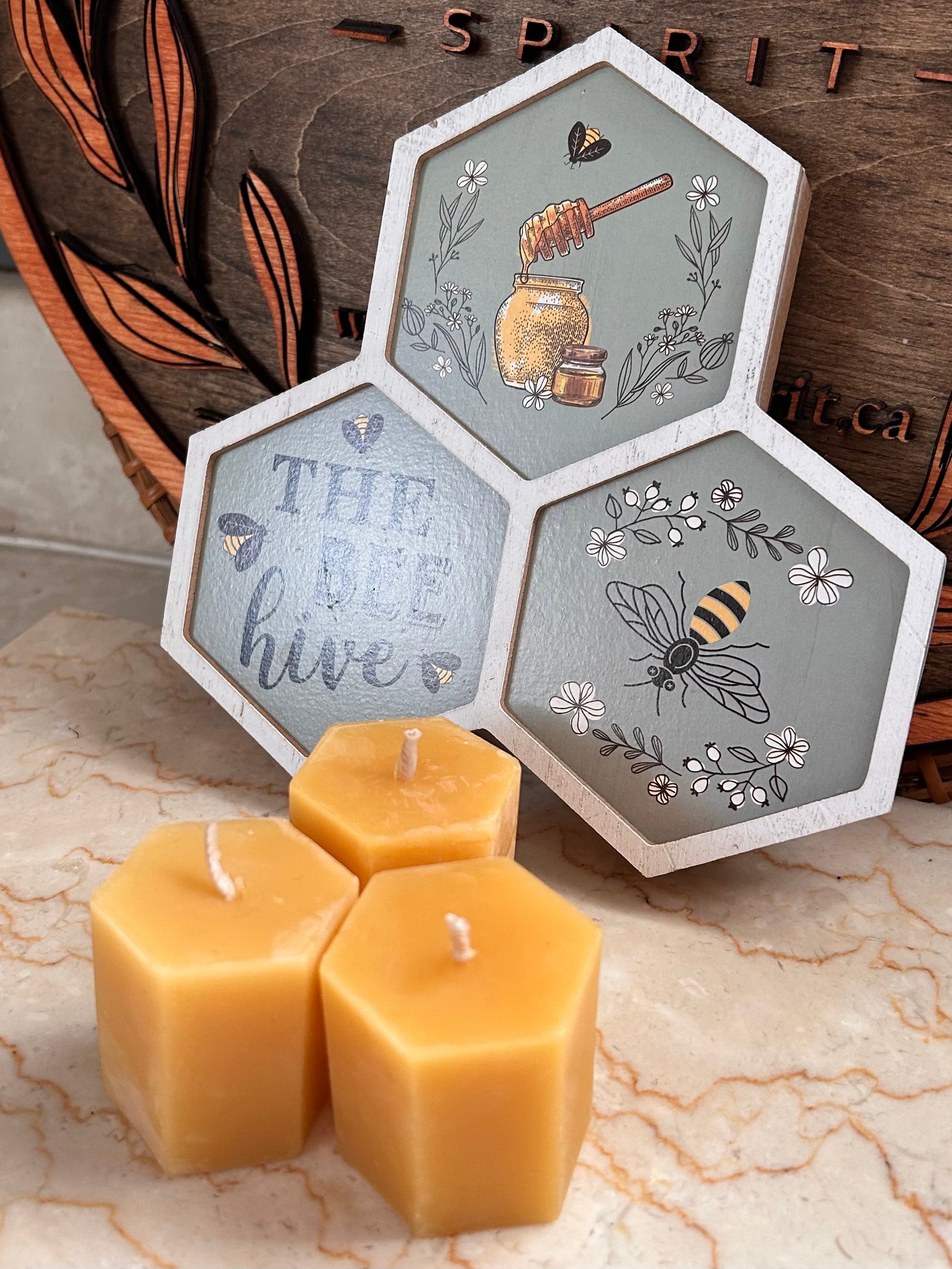 3 Hexagon votives - Pioneer Spirit