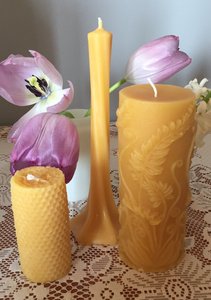 Honeycomb Pillar Candle - Pioneer Spirit