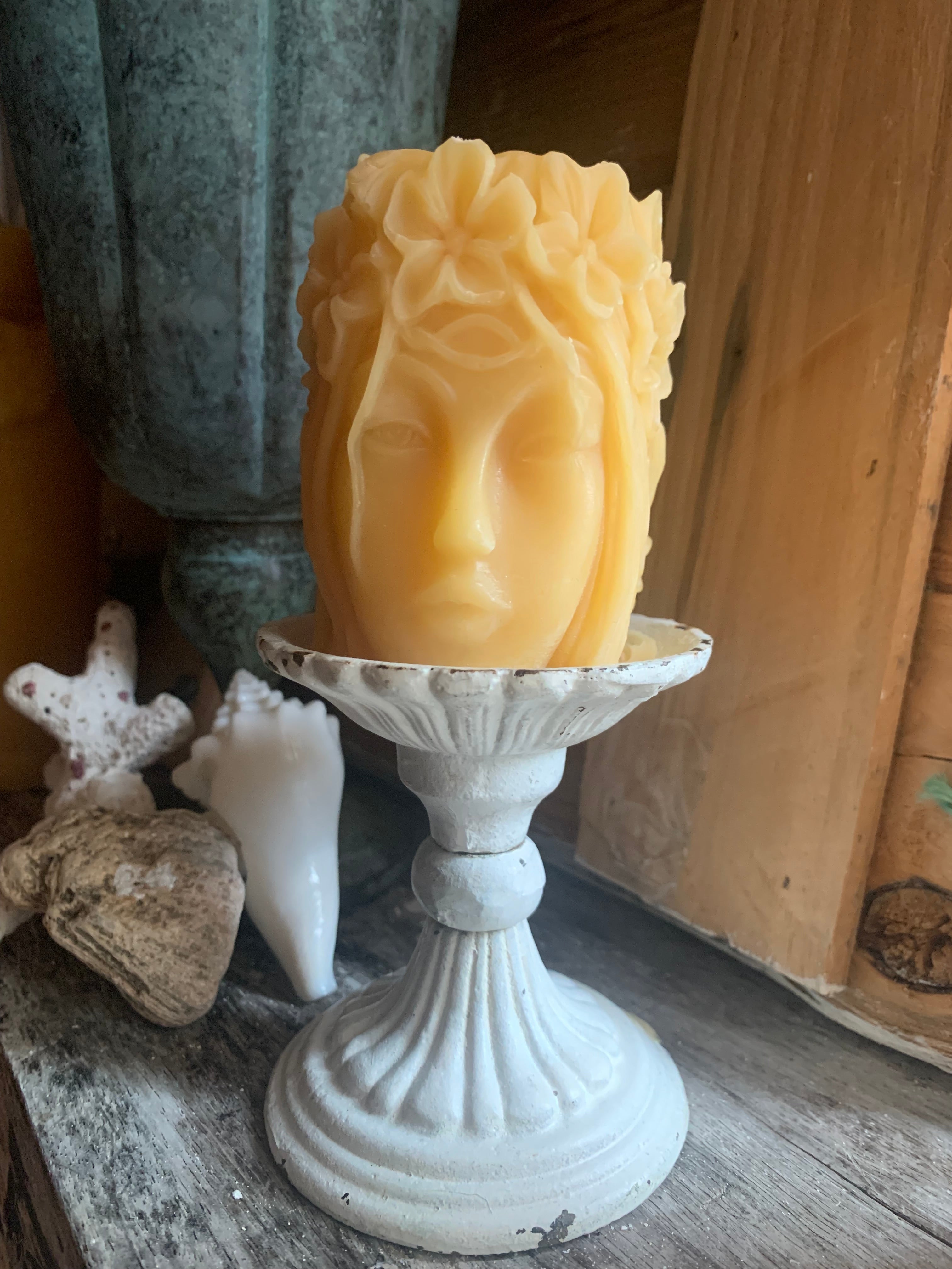 Mermaid Pillar Beeswax Candle - Pioneer Spirit