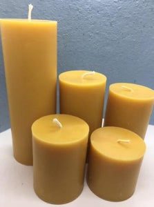 Pure Beeswax Pillars - Pioneer Spirit