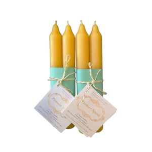 Pure Beeswax Tapers Pair - Pioneer Spirit